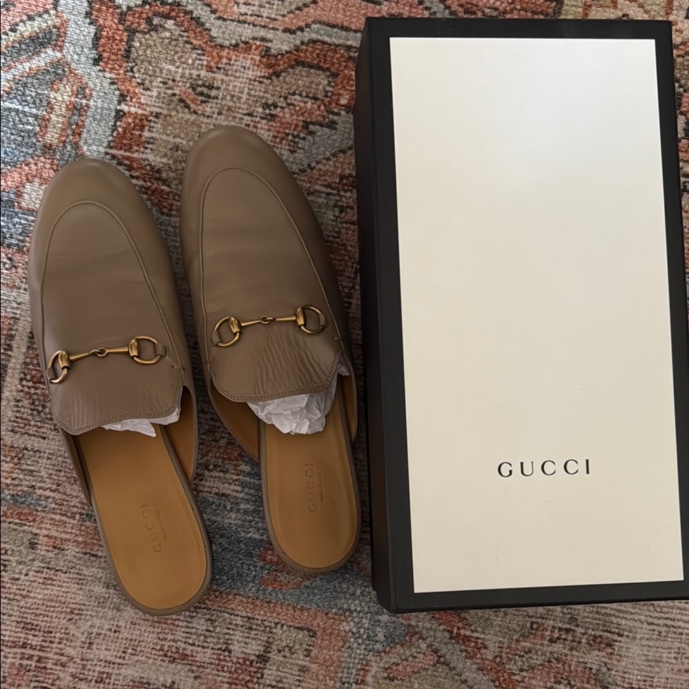 Gucci Tan Leather Loafers